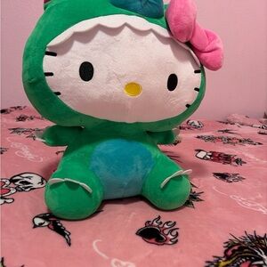 Hello Kitty Plush in Green and Pink Outfit